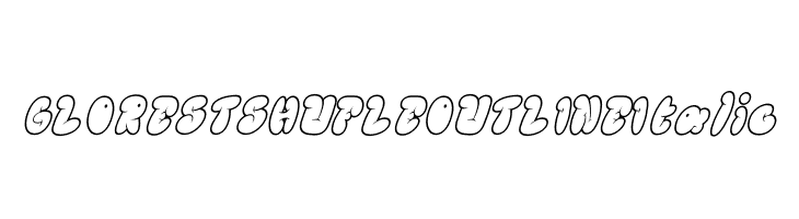 GLOREST SHUFLE OUTLINE Italic Font