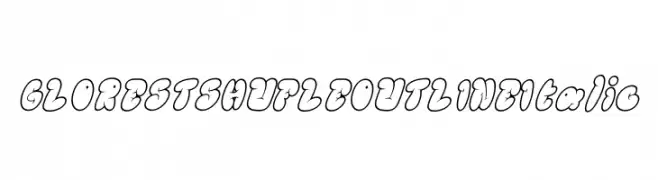 GLOREST SHUFLE OUTLINE Italic  Frei Schriftart Herunterladen