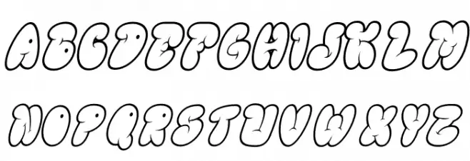 GLOREST SHUFLE OUTLINE Italic Schriftart Groß