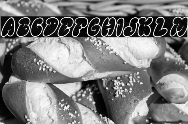 GLOREST SHUFLE OUTLINE Italic Font examples