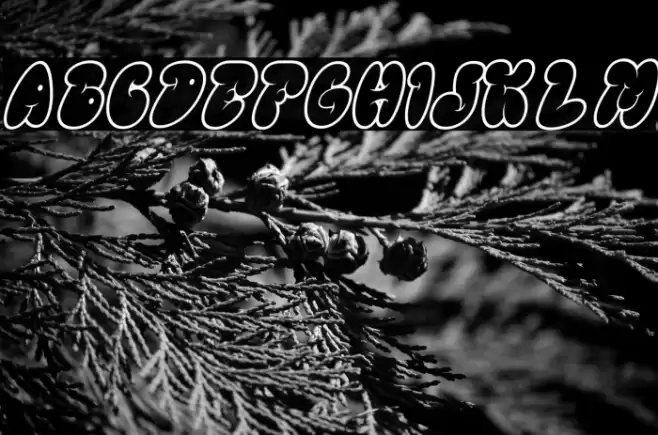 GLOREST SHUFLE OUTLINE Italic Font examples