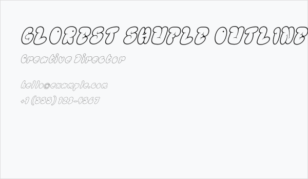 GLOREST SHUFLE OUTLINE Italic Business Card