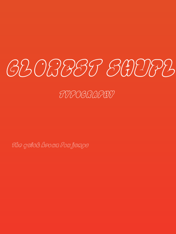 GLOREST SHUFLE OUTLINE Italic Poster