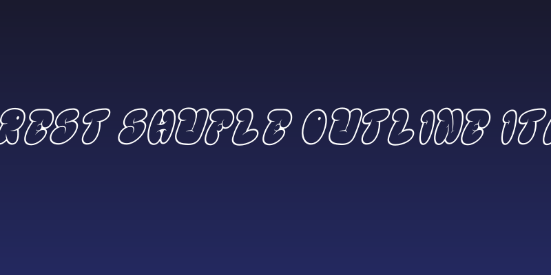GLOREST SHUFLE OUTLINE Italic Social Header
