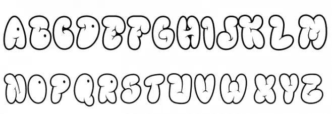 GLOREST SHUFLE OUTLINE Schriftart Groß