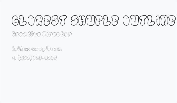GLOREST SHUFLE OUTLINE Business Card