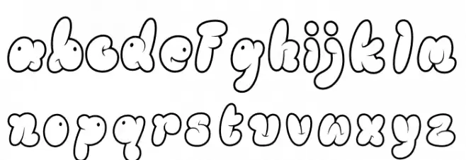 GLOREST SHUFLE OUTLINE Schriftart Kleinbuchstaben