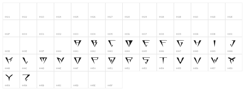 GlOrY BoLd Character Map