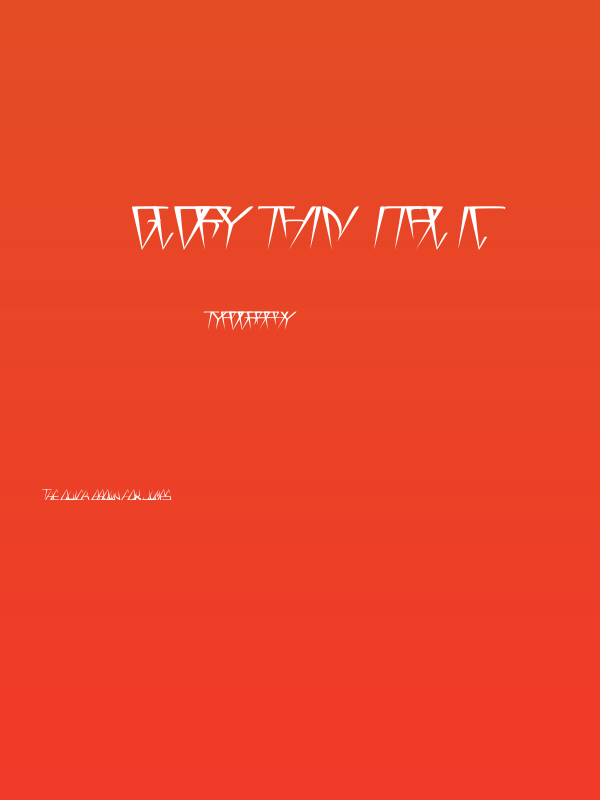 GlOrY ThIn ItAlIc Poster