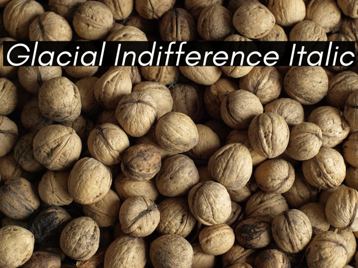Glacial Indifference Italic Example 2