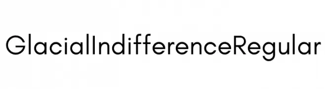 Glacial Indifference Regular  تنزيل الخطوط