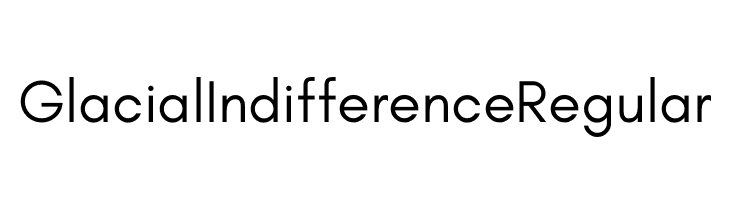 Glacial Indifference Regular  font caratteri gratis