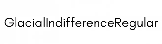 Glacial Indifference Regular  नि: शुल्क फ़ॉन्ट्स डाउनलोड