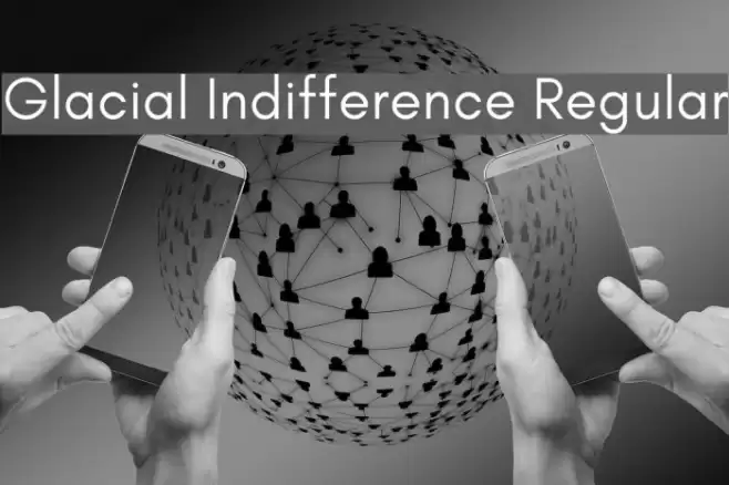 Glacial Indifference Regular Font examples