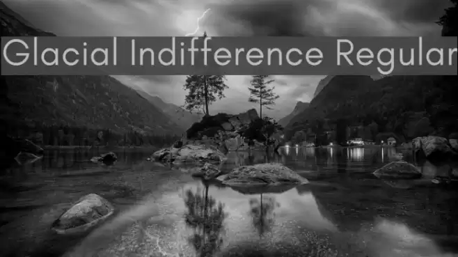 Glacial Indifference Regular Font examples