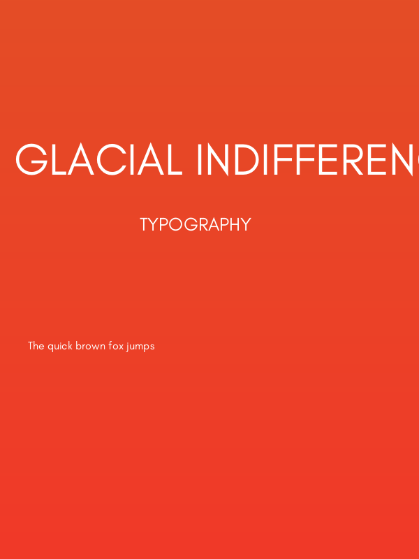 Glacial Indifference Regular Poster