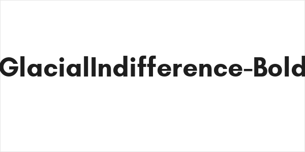 GlacialIndifference-Bold Logo