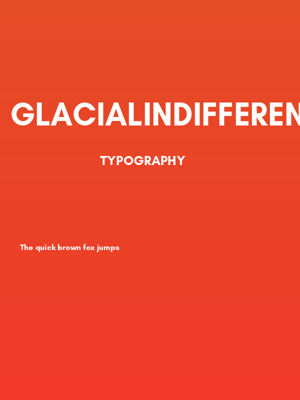 GlacialIndifference-Bold Poster