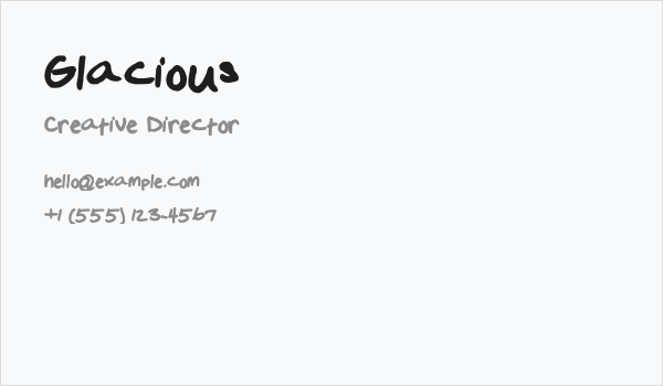 Glacious Business Card