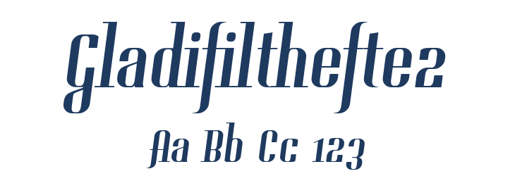 Gladifilthefte2 Font Preview