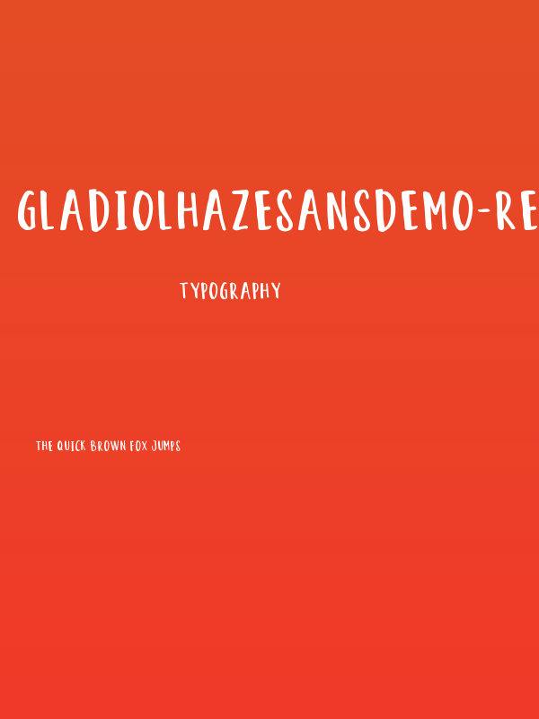 GladiolHazeSansDEMO-Regular Poster