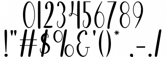 Gladiola Font OTHER CHARS