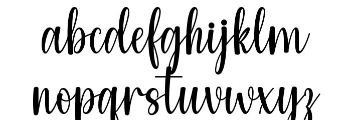 Gladiola Font LOWERCASE
