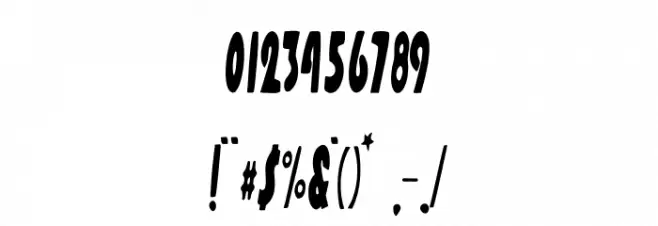 Gladiolus Display Font OTHER CHARS