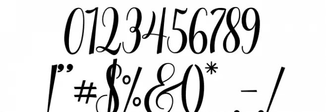 Gladiolus Script Font OTHER CHARS