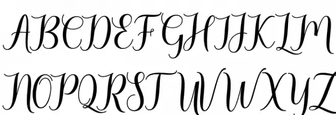 Gladiolus Script フォント 大文字