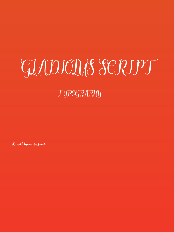 Gladiolus Script Poster