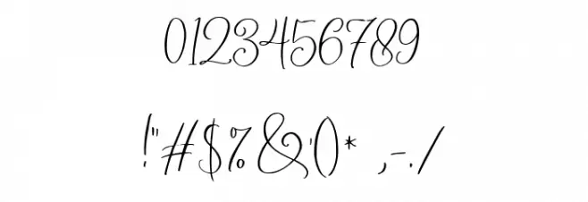 GladiolusScriptDEMO Font OTHER CHARS