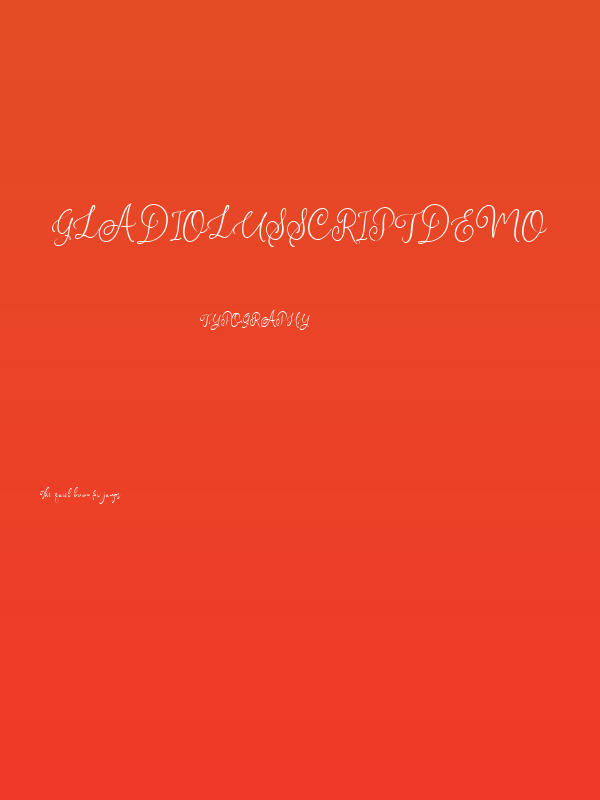 GladiolusScriptDEMO Poster