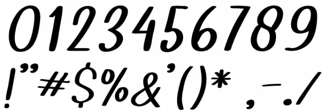 Gladione Regular Font OTHER CHARS