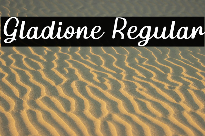 Gladione Regular Example 3