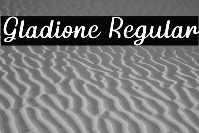 Gladione Regular Font examples