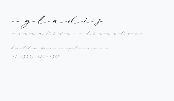 Gladis Business Card