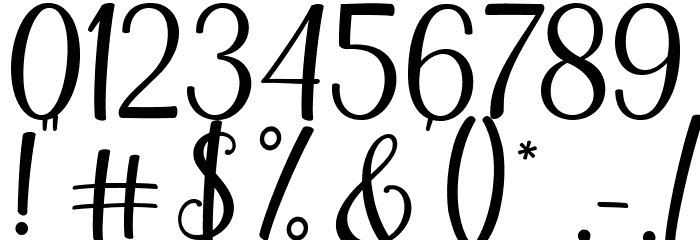 GladistaScript Font OTHER CHARS