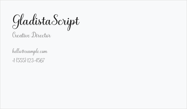 GladistaScript Business Card
