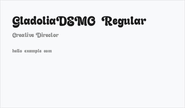 GladoliaDEMO-Regular Business Card