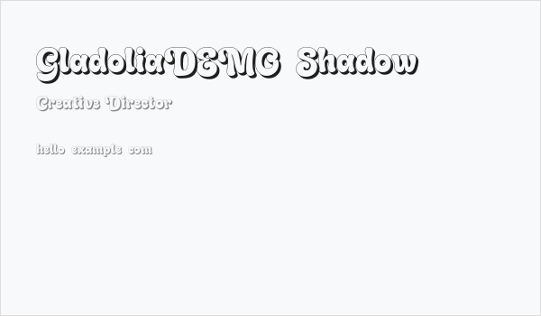 GladoliaDEMO-Shadow Business Card