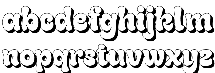 GladoliaDEMO-Shadow Font LOWERCASE