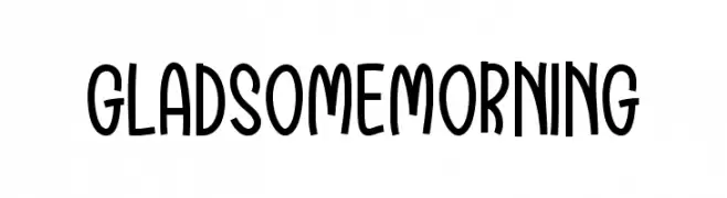 Gladsome Morning  font caratteri gratis