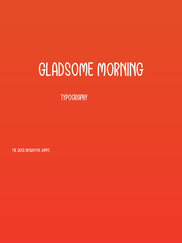 Gladsome Morning Poster