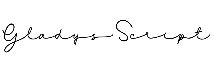 Gladys Script  नि: शुल्क फ़ॉन्ट्स डाउनलोड