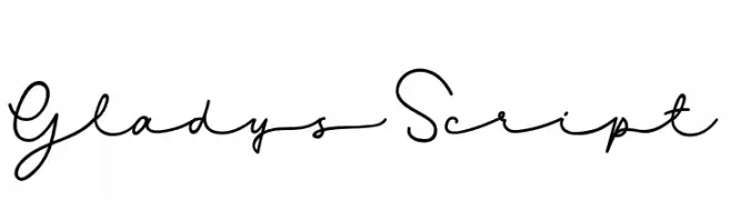 Gladys Script  Free Fonts Download