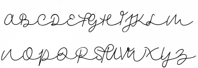 Gladys Script Schriftart Groß