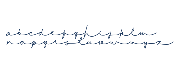 Gladys Script Lowercase