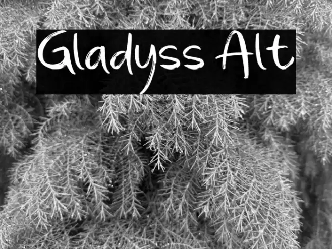 Gladyss Alt Font examples