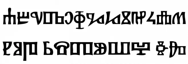 Glagolitsa フォント 大文字